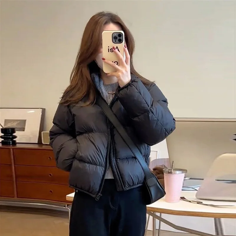 

Women's short foreign trade Kendall feather cotton jacket jacket 2024 new small people thickened bread clothes cotton jacket