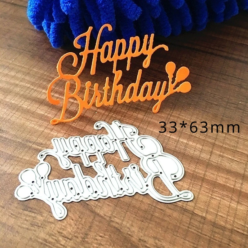 1 Stücke Alles Gute Zum Geburtstag Metall Stanzformen Scrapbooking Papier Handwerk Sterben Dekorative Präge Schablonen