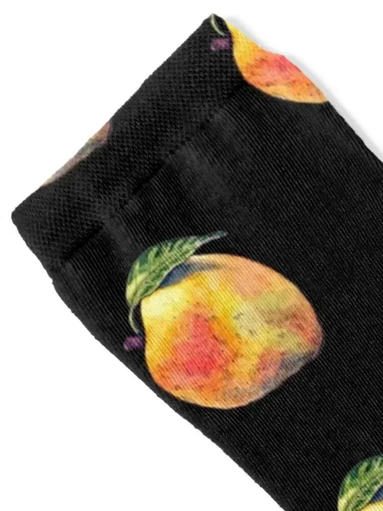 Watercolor Mango - Black Edition Socks heated winter thermal christmas gifts cool Men's Socks Luxury Women's