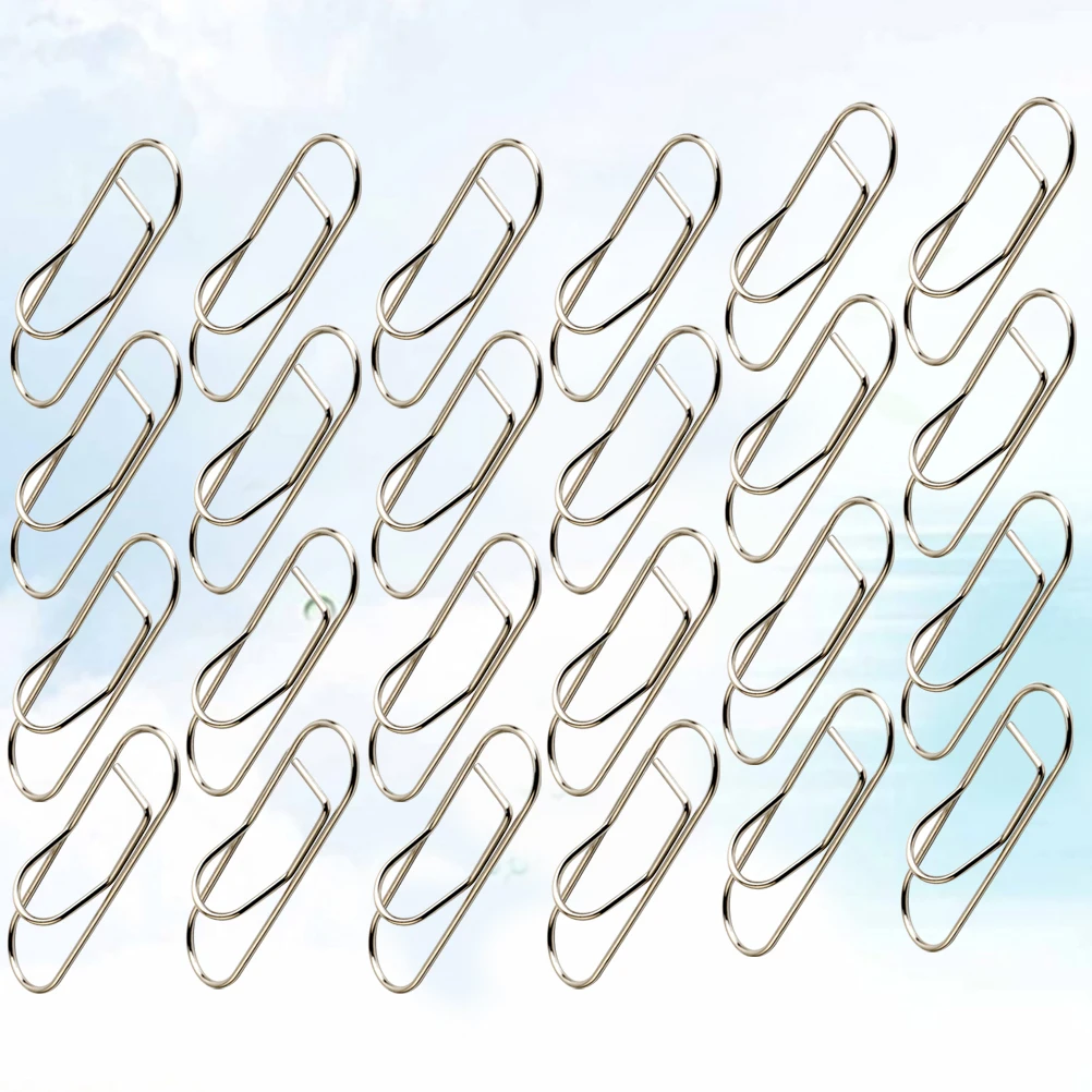 

24 Pcs Paper Clip Securely Fixing Pen Metal Holder Office for School Good Clamping Force