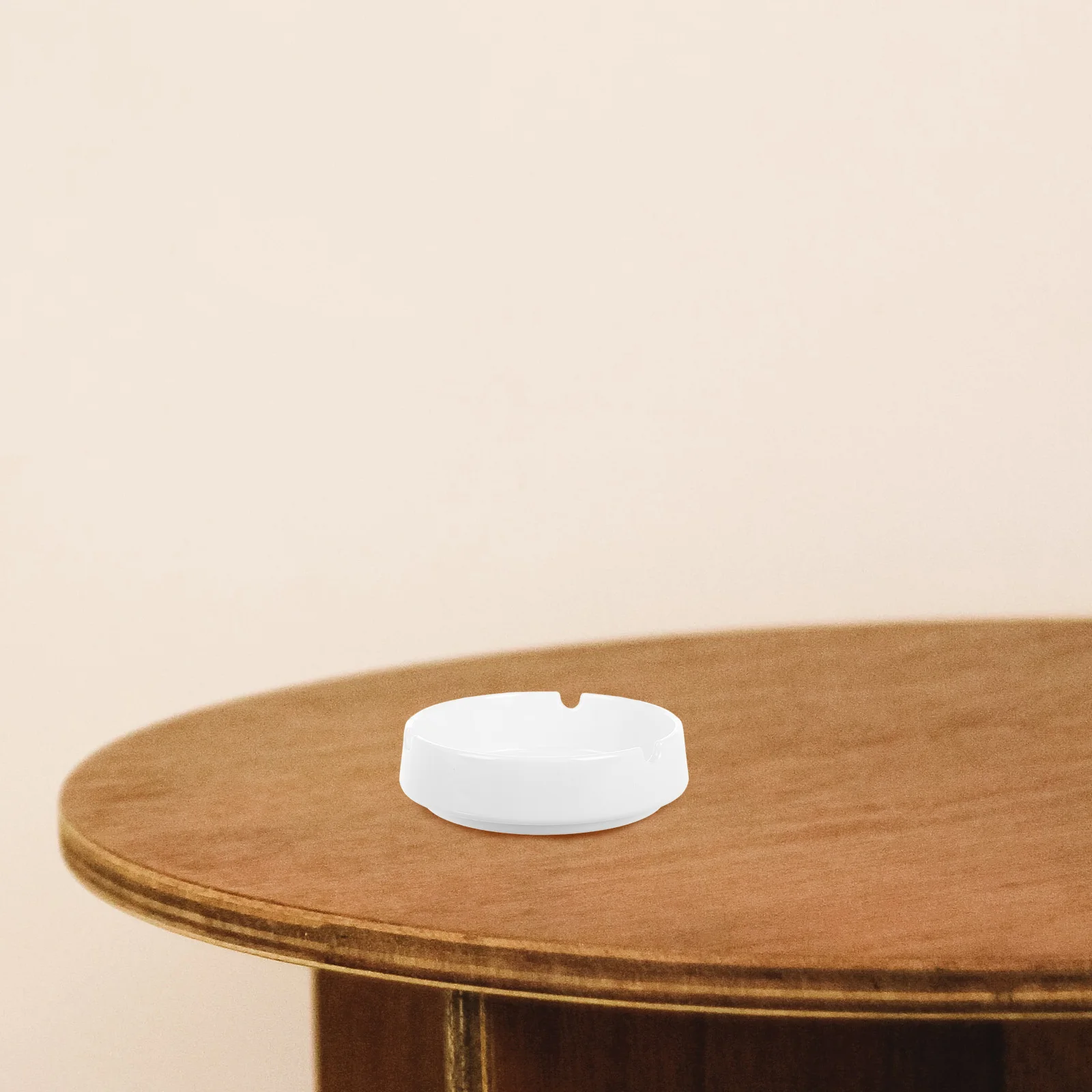 

2pcs Unbreakable White Round Ashtray Plastic Smoke Holder For Home Office Coffee Bar Indoor Outdoor Use Windproof