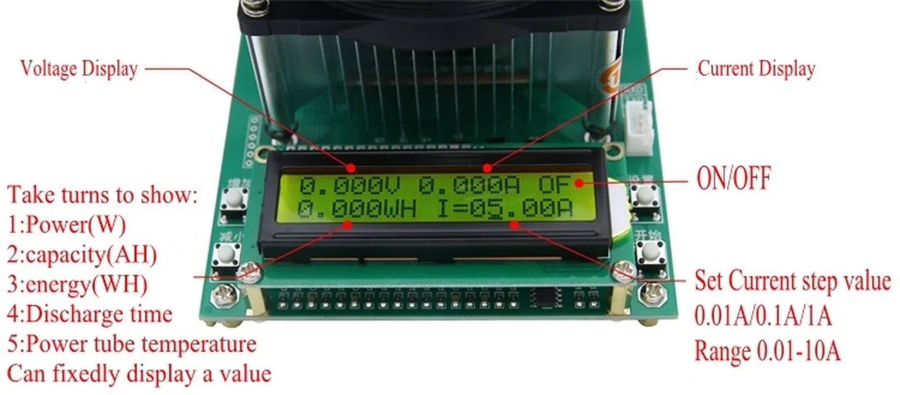 DL24 4-Wire 150W Batterie Kapazität Tester Elektronische Belastung Power Tester