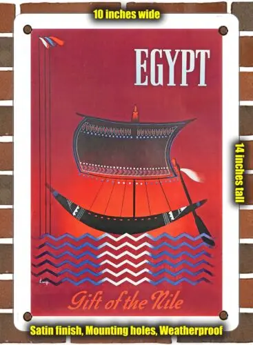 METAL SIGN - 1950 Egypt Gift of the Nile - 10x14 Inches