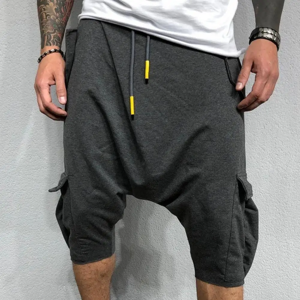 Skin-friendly Casual Pants  Mid Waistline Men Harem Pants  Summer Baggy Haroun Bottoms