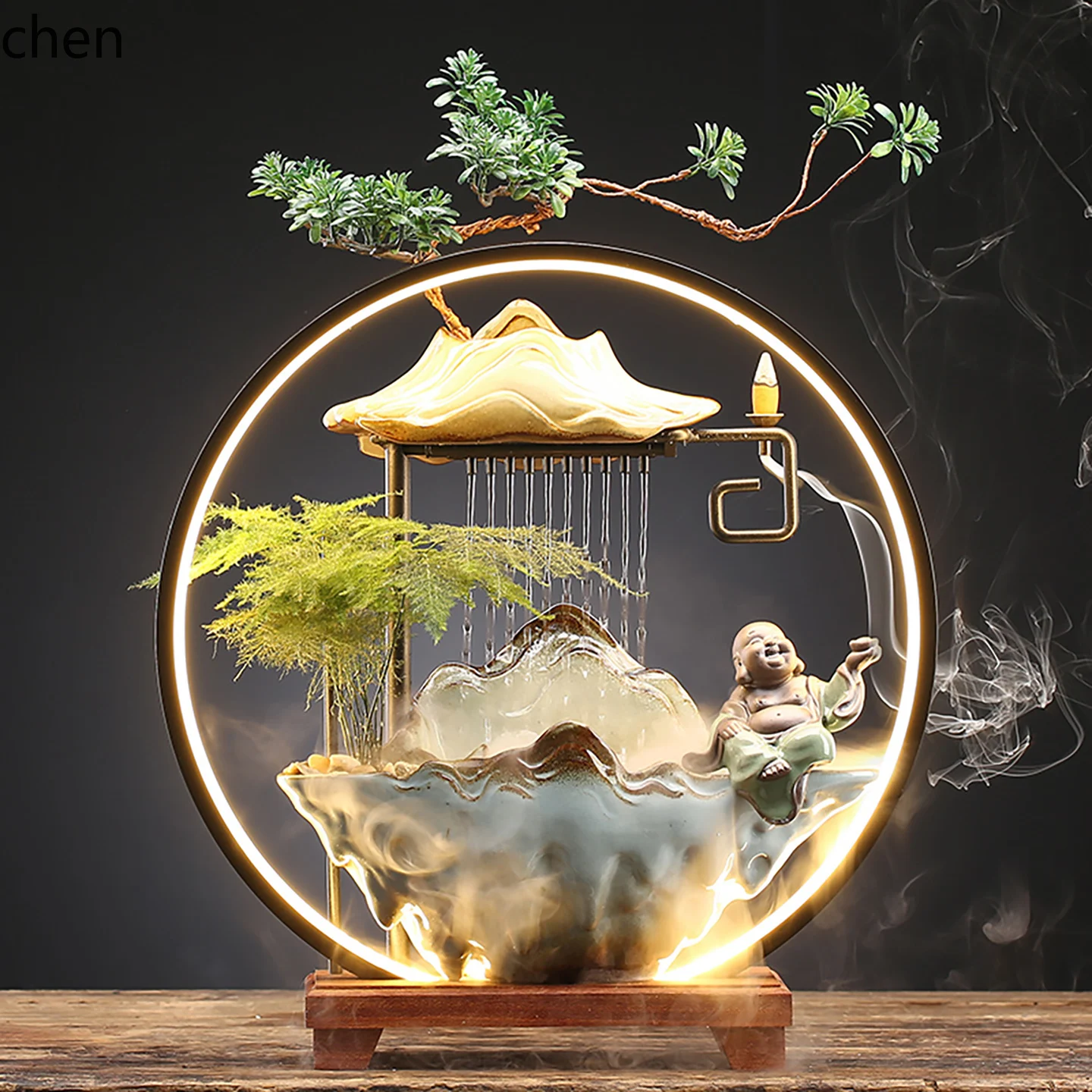 Ornament Coffee Table Circulating Water Living Room Wealth-Enhancing Home Decoration Office Desktop