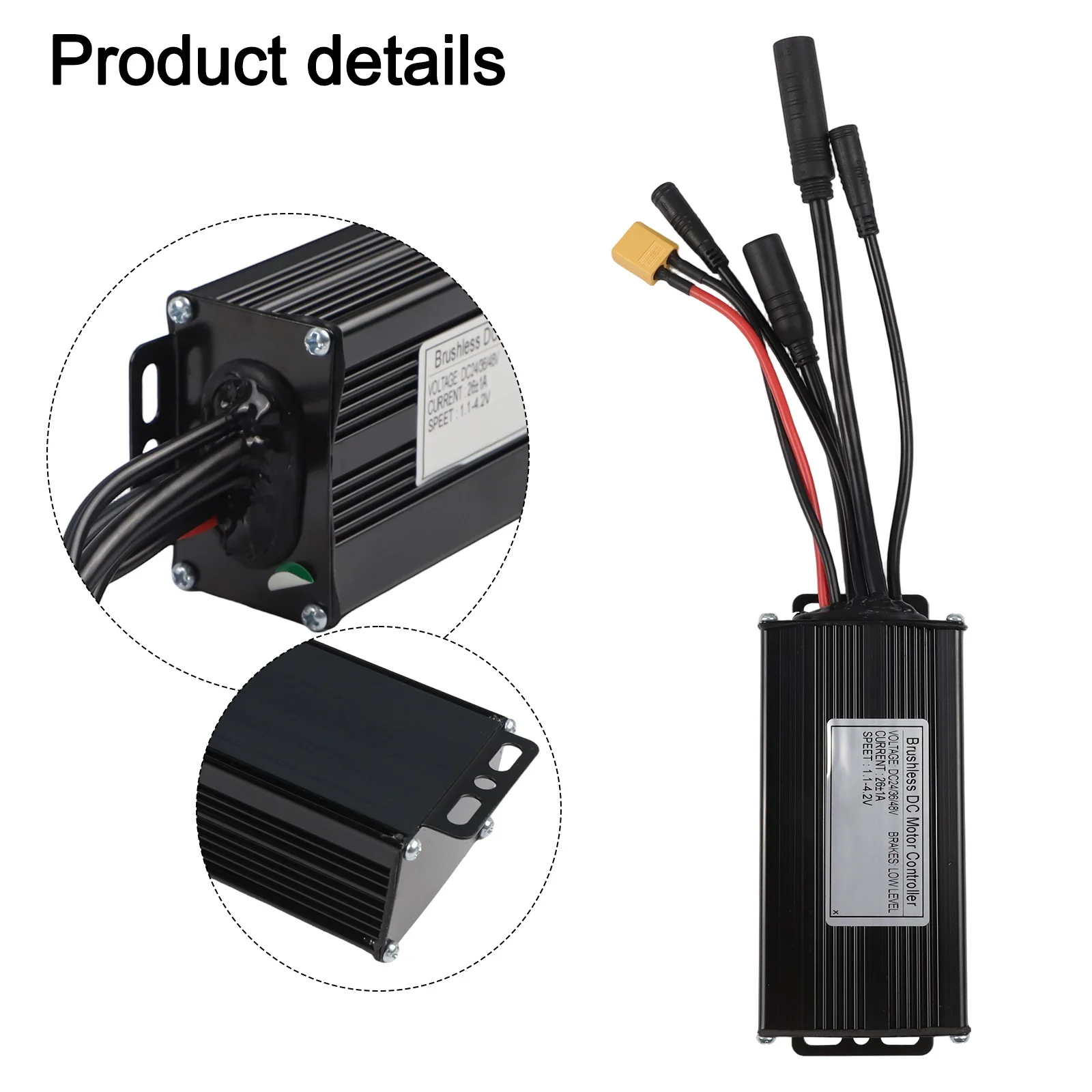 

Three-mode Controllers 24V36V48V-26A 500W 750W Cycling Accessories Fully Waterproof Hall-less Bicycle Components