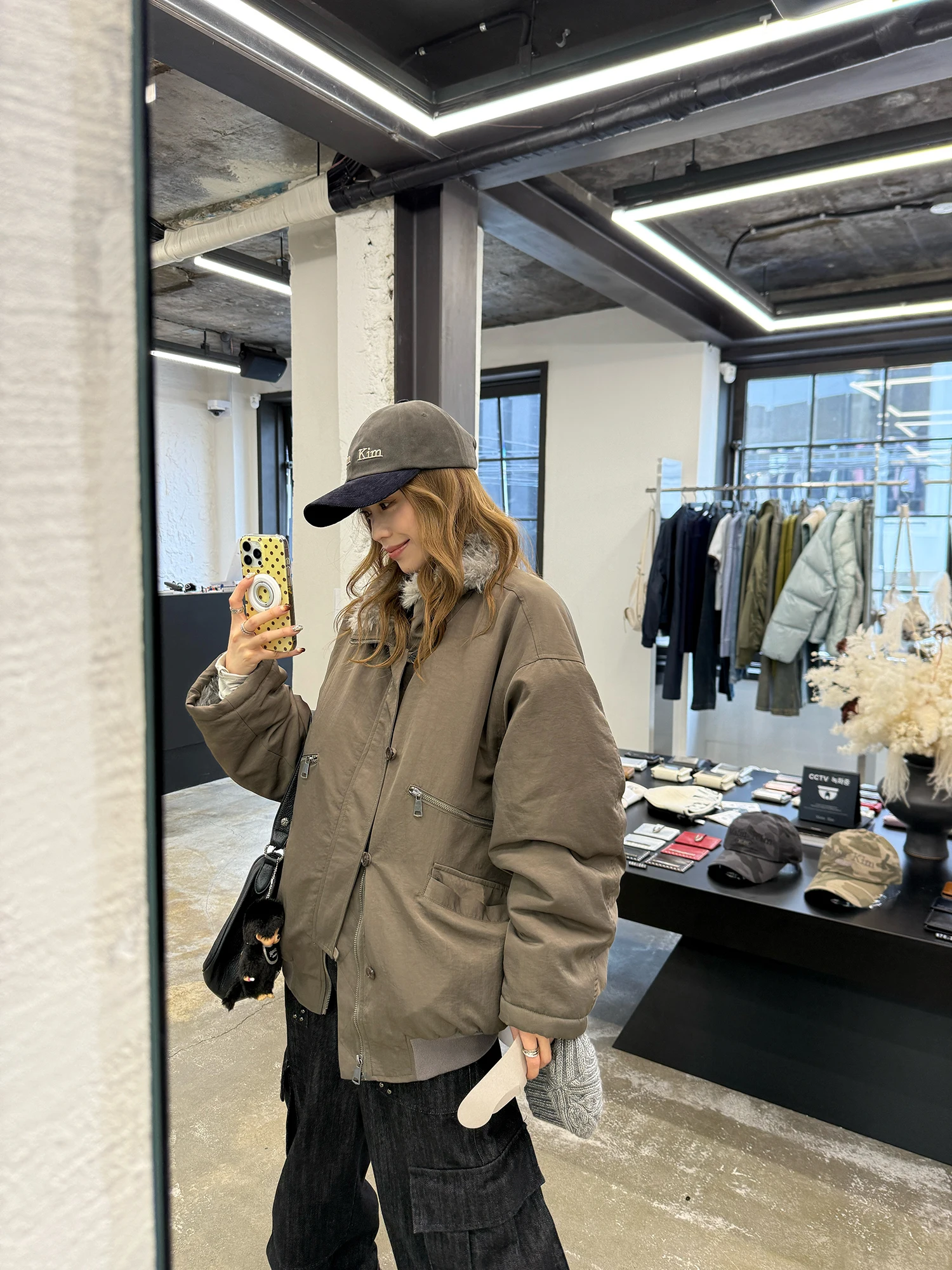 

Женская ретро-куртка LelyMooch с длинными рукавами, хлопковая, утепленная, в стиле мото-парка, свободного кроя, на меховой подкладке, теплая верхняя одежда