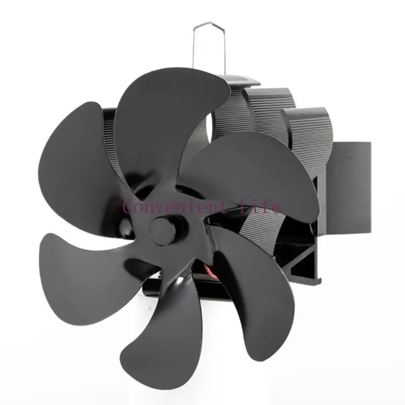 

L1EE BG606 Вентилятор для каминной печи, 6 лопастей, вентилятор с тепловым приводом, тихий, эффективный для бревен, экологически