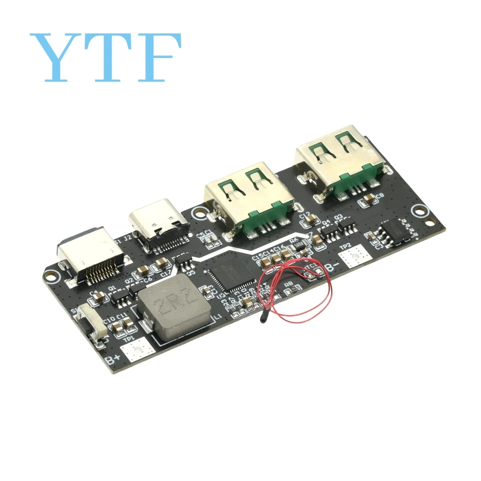 QC4.0 QC3.0 LED Dual USB 5V 4.5A 22.5W Micro/Type-C USB Mobile Power Bank 18650 Charging Module Temperature / Circuit Protection