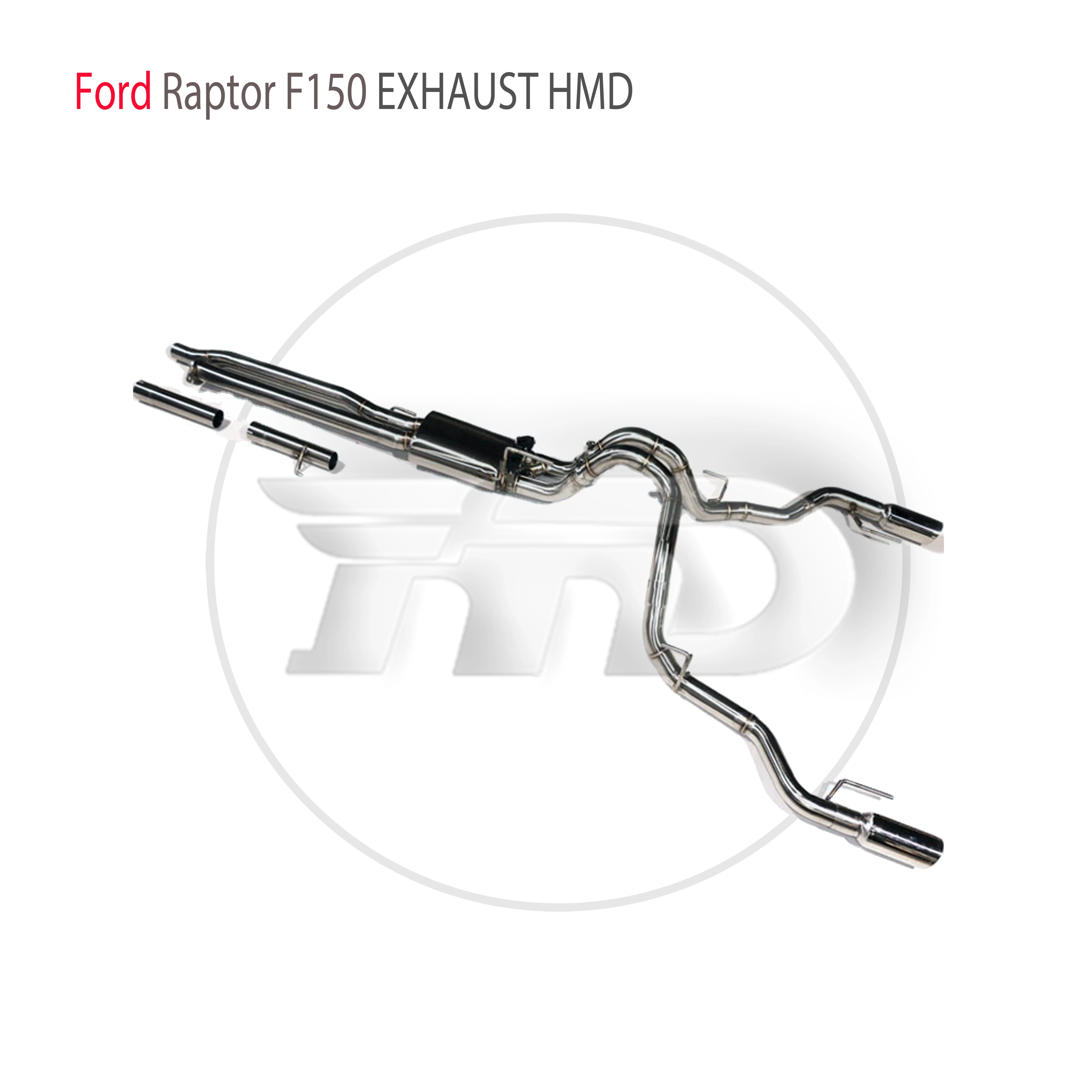 HMD Stainless Steel Exhaust System Performance Catback for Ford Raptor F150 3.5TT Auto Replacement Modification Electronic Valve