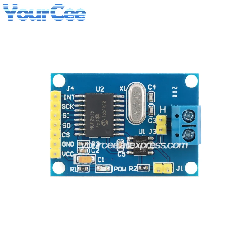 5pcs/1pc MCP2515 CAN Bus Module TJA1050 Receiver SPI Protocol 51 Microcontroller Program Development Board CAN V2.0B