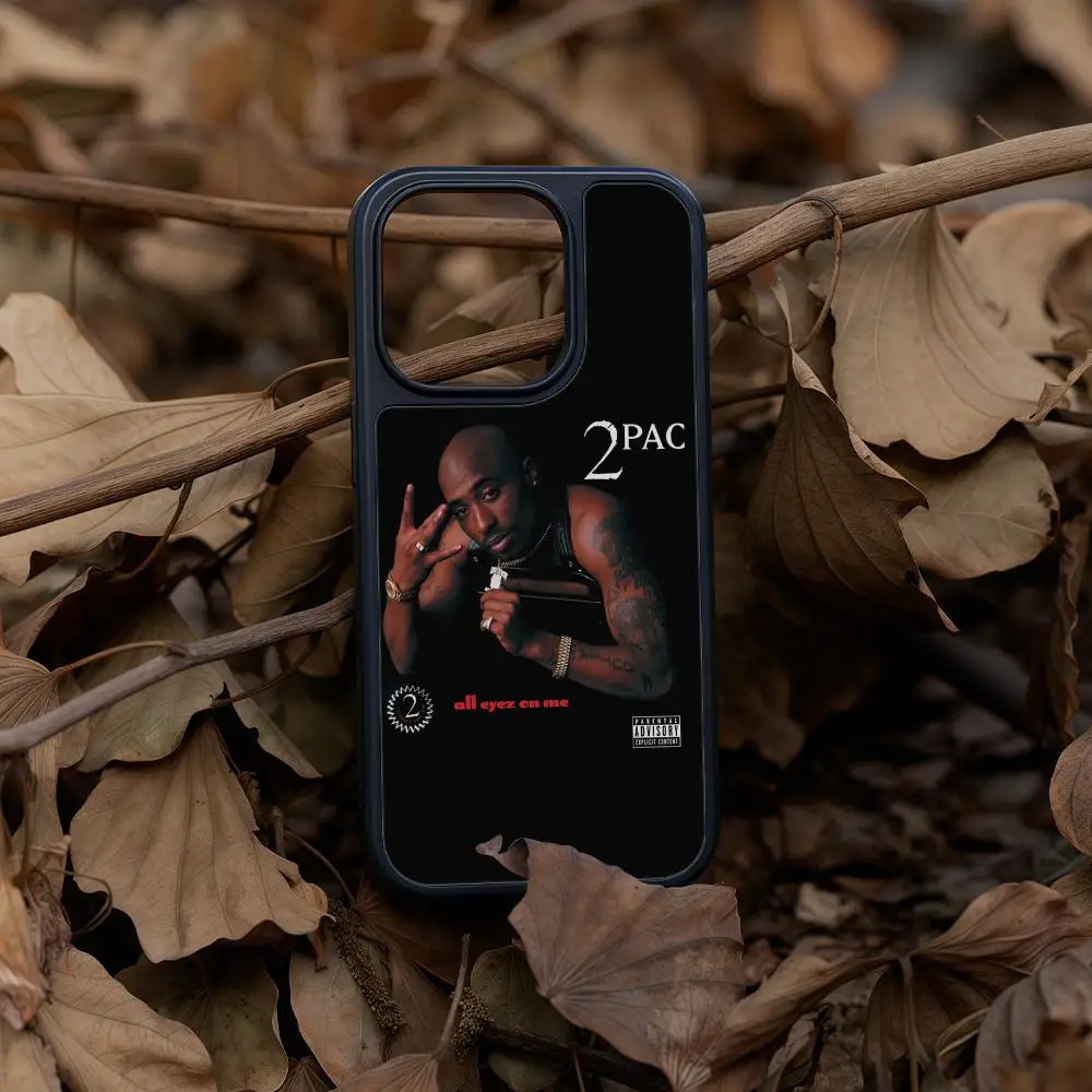 

2Pac All Eyez On Me Phone Case For iPhone 17 16 15 14 13 12 Pro Max Plus Black Frame Acrylic Carbon Fiber Hard Shell