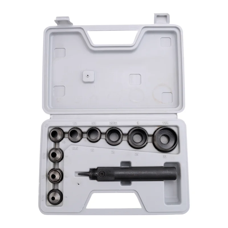 

ABKJ-10 шт. сверхмощный набор полых дыроколов, набор прокладок, кожаная резиновая пробивка, инструменты для перфорации изделий из кожи, Herramientas Para C