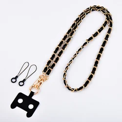 Phone Strap Anti-lost Lanyard phone charm Holder Mobile Accessories Crossbody Necklace Cord Chain Black Color for All Phone Cas