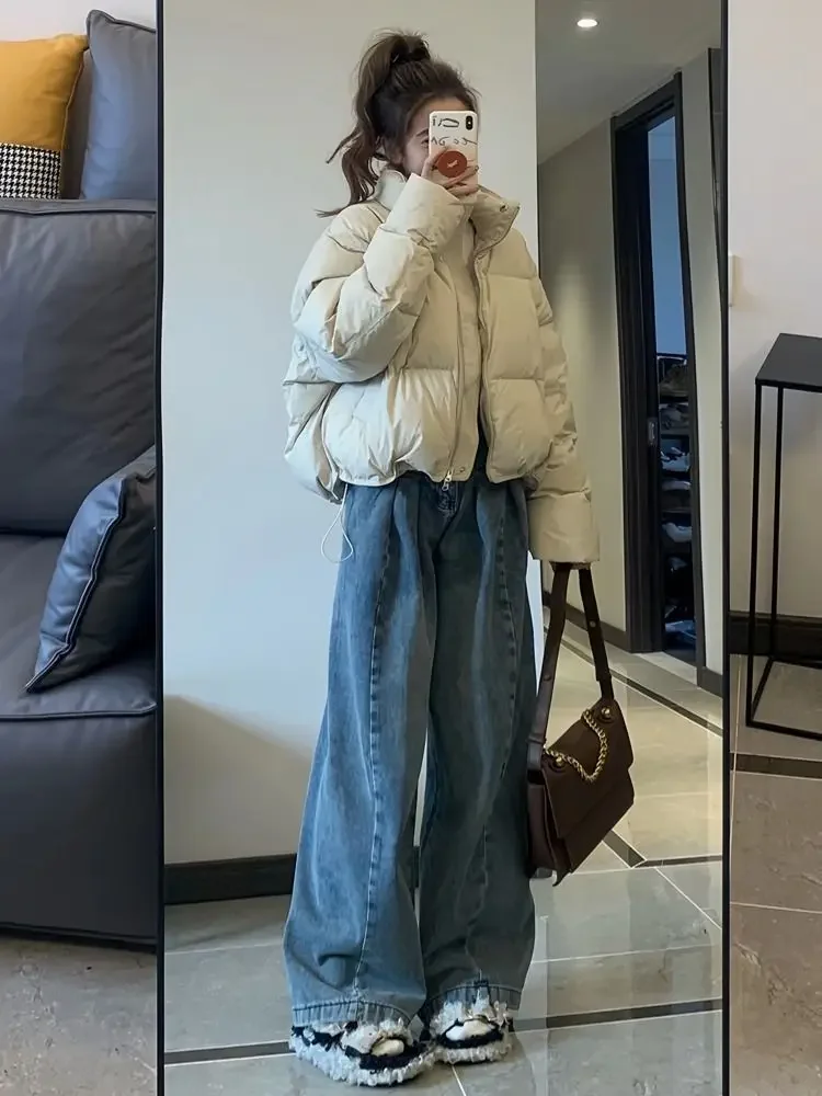 

Cotton down Bread Style Coat Korean Loose Fit Ultra Short Ultra Warm 2025 New Women's Short Puffer Jacket Thickened