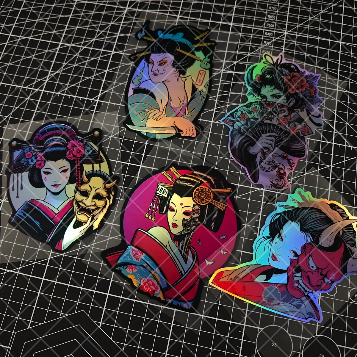 1PC Japanese-Style Geisha Sticker | Create Style Exquisite Decal Ideal For Laptops Skateboards Journal Covers Theme