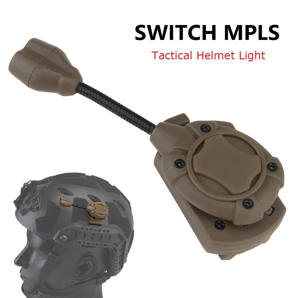 Tactical Light for Helmet SWITCH MPLS Modular Person Lighting System Dual Ultrabright LED Lamp Hunting IR Laser Flashlight