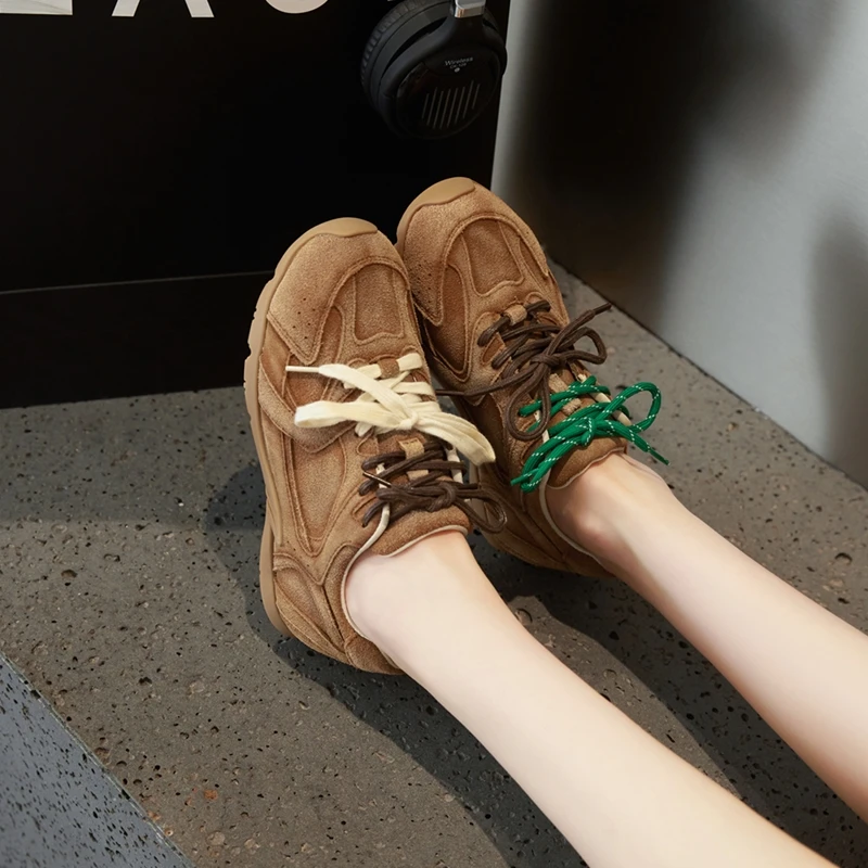 AIYUQI Damen-Sneaker 2026 – Neue rutschfeste deutsche Trainingsschuhe für Damen, flache, große Größen, aus echtem Leder, Laufschuhe für Frauen – Detail 8