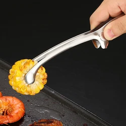 Kitchen Tongs Stainless Steel Barbecue Tongs Cooking Tweezers BBQ Grill Tongs with Stand Food Meat Salad Clamp Barbecue Utensils