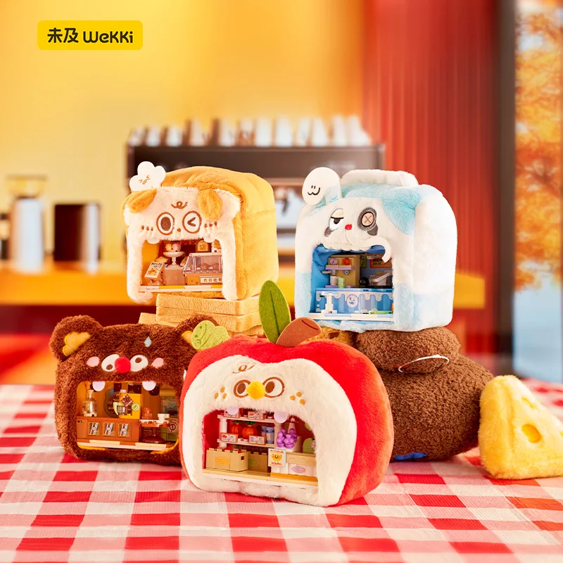 

Weekit Apple Toast Shop Слепая коробка Строительные блоки Вид на улицу Мультяшное животное Медведь Печенье Молочный магазин Развивающая игрушка Подарки для детей