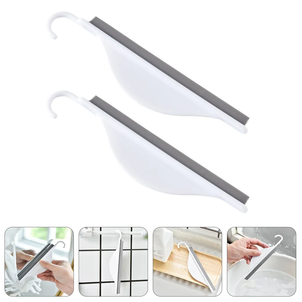 

2 Pcs Wipe The Glass Wiper Window Cleaner Bathroom Mirror Plastic Cleaning Squeegee