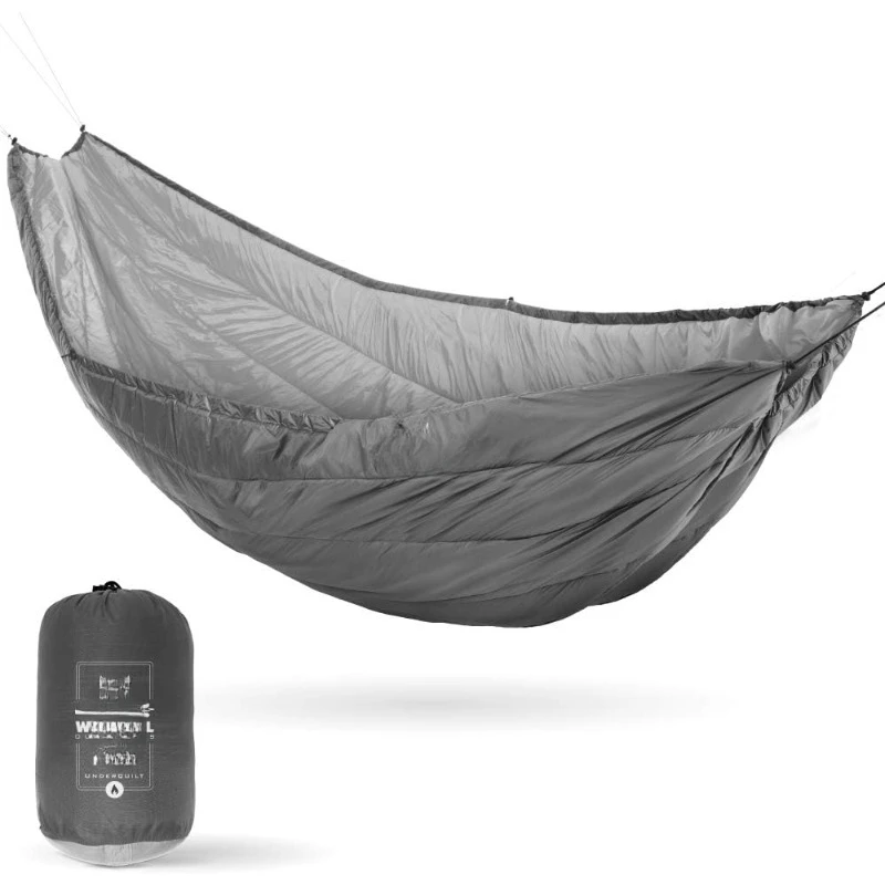 Hammock Underquilt for Camping Hammock - Insulated Synthetic Underquilt for Single and Double Hammocks Grey