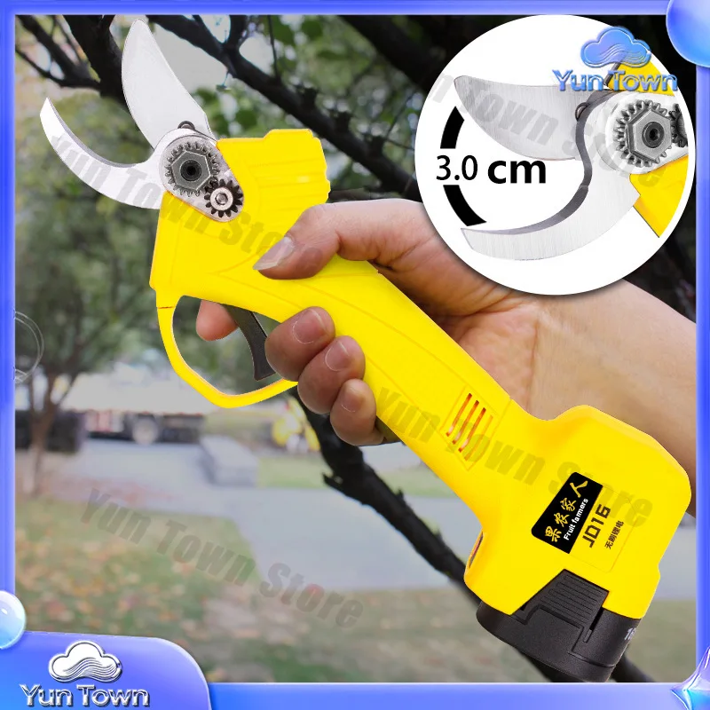 Electric Pruning Shears for Garden and Orchard Use Cordless Brushless Lithium Battery Powered Pruner with 30mm Cutting