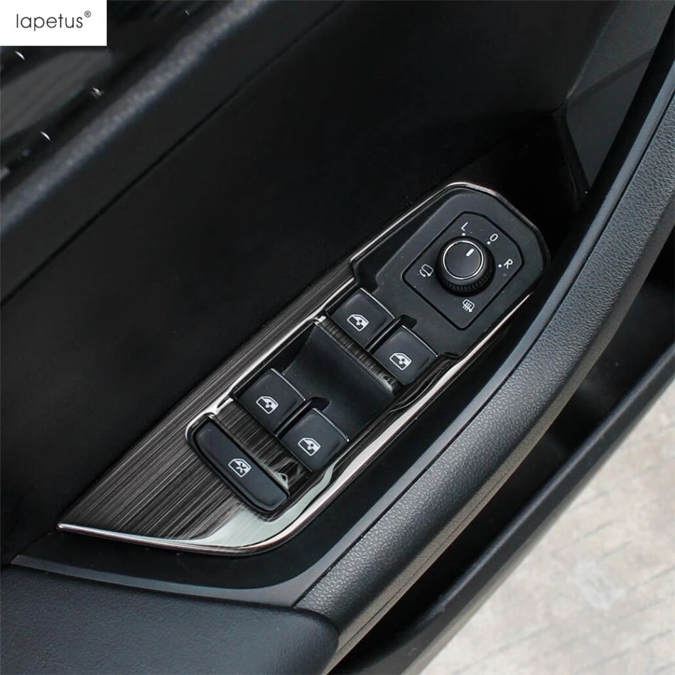 Window Lift / Central Air AC Frame / Gear Shift Panel Head Cover Trim Fit For Skoda Kodiaq 2017-2022 Stainless Steel Accessories