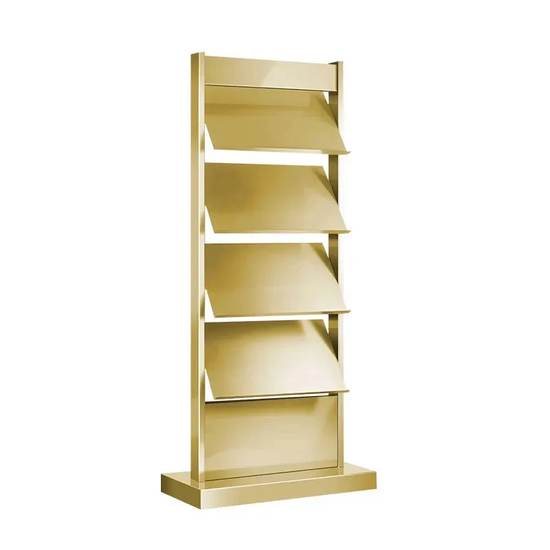 custom.Metal  Book Storage Rack Floor Outdoor Magazine Newspaper Metal Display Rack