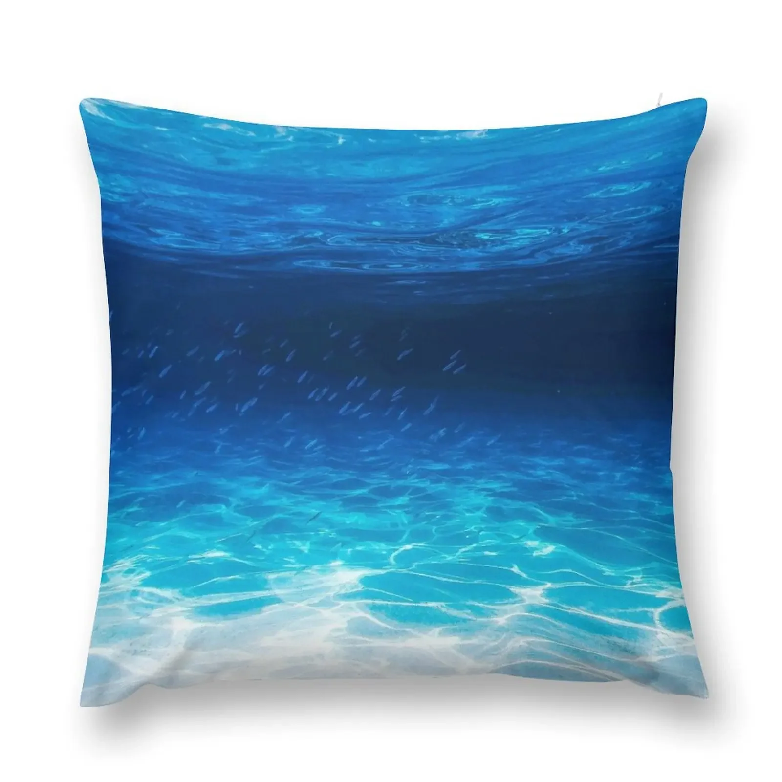 

Deep Blue Ocean Water Throw Pillow Custom Cushion Photo luxury home accessories pillow cover luxury Sofa Cushions Covers pillow