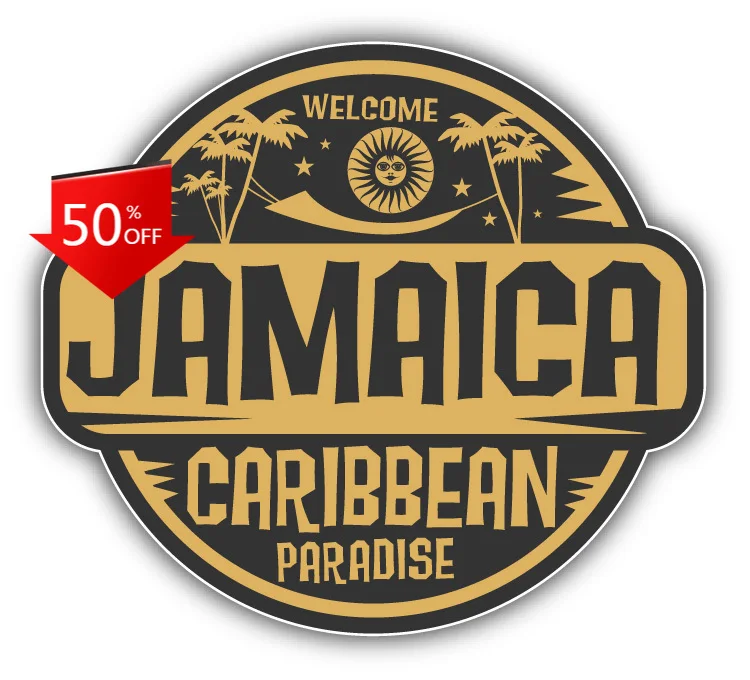 

Jamaica Caribbean Paradise Funny Car Laptop Window Bumper Waterproof Vinyl Decal Accessory Cool Vintage Vintage Aesthetic