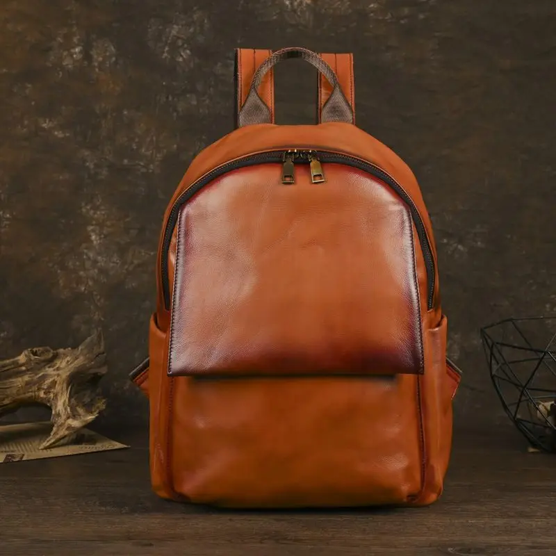 

2026 New Cow Leather Women Backpacks Lady Cowhide Design Vintage Bags Female Retro Versatile Backpacks Ladie Fashion Bag