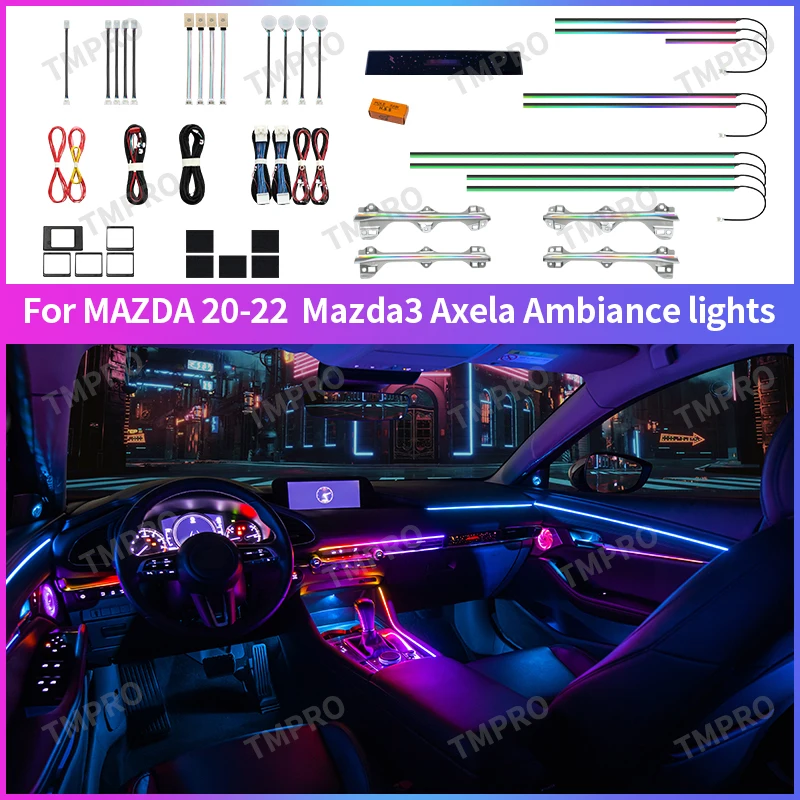 

Applicable for 2020-2023 MAZDA Mazda3 Axela Ambient Lights Automotive Interior Decoration64 Colors LED Safety assistance systems