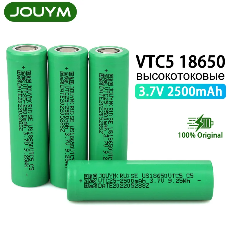 

3.7V 2500mAh 18650 Lithium Rechargeable Battery 13mΩ 10C 30A High-current Li-Ion Batteries