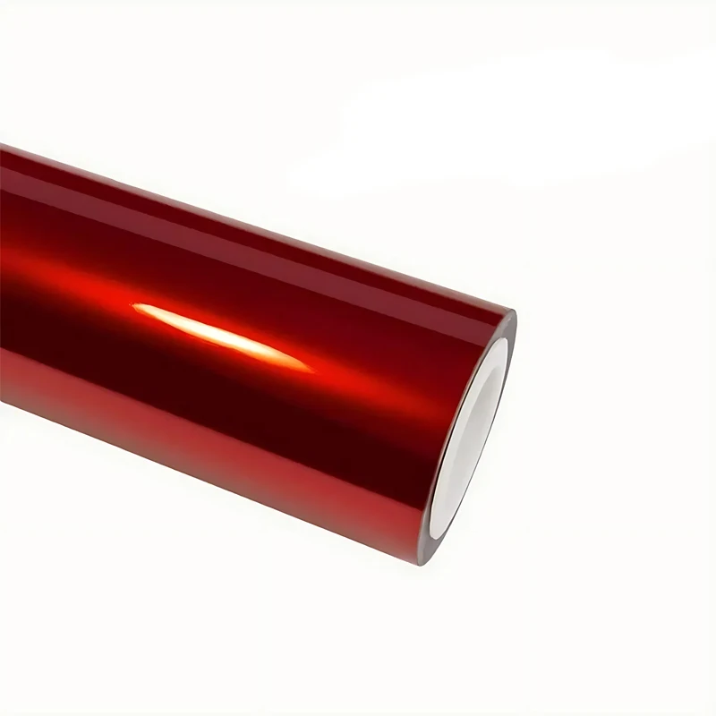 Glossy Color Dragon Blood Red Car Color Changing Film Liquid Metal Series Color PET Decorative Film PPF Paint Protection Film