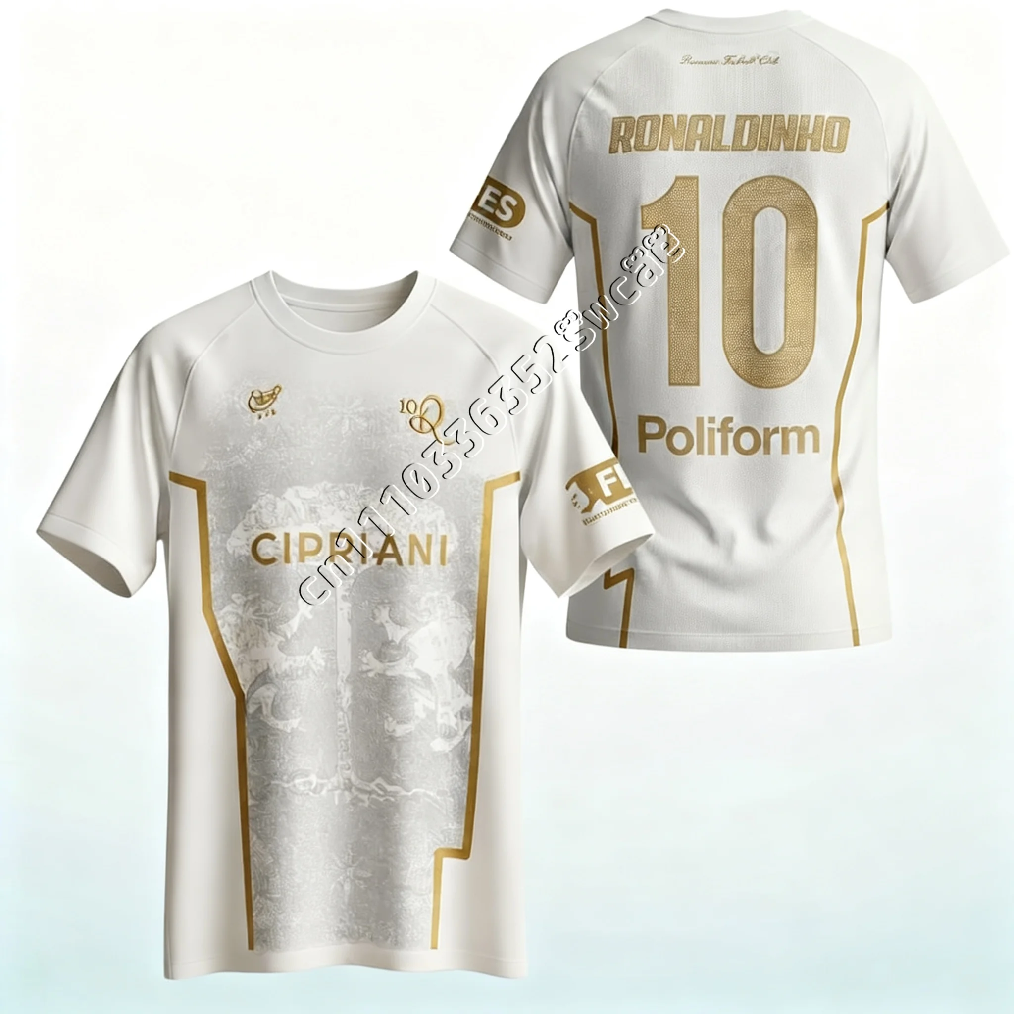 2026-27 Ronaldinho 10 Ravenna Special Edition Mens Training Soccer Shirt Short Sleeve Tee Breathable Uniform Football JerseyKids