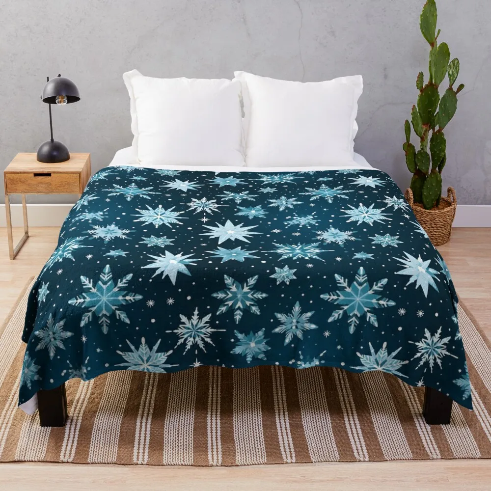 

Snowflakes/Snow 16 Throw Blanket for sofa for babies Comforter halloween Blankets