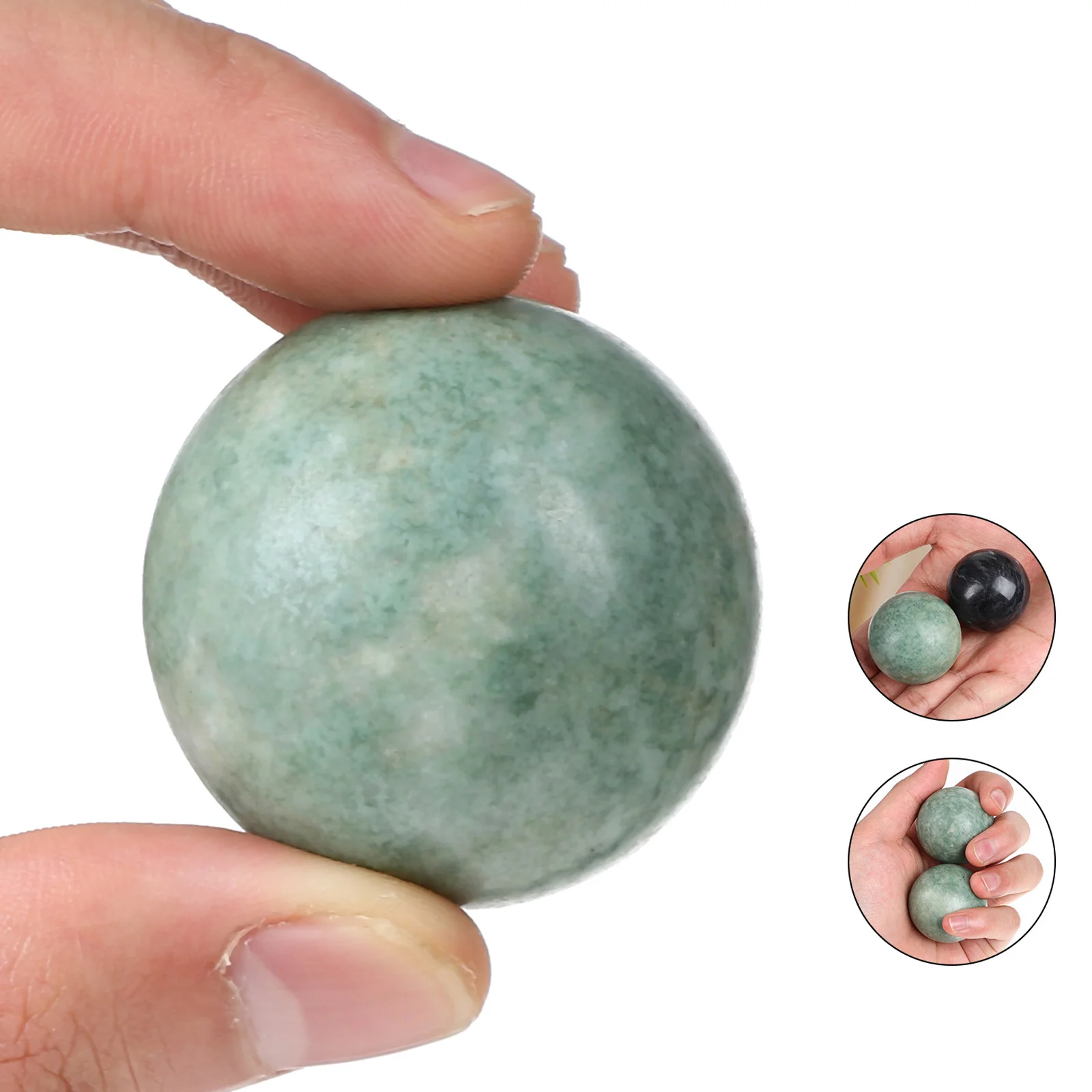 2 juegos de bolas de masaje de mármol para ejercicio de salud de manos y alivio del estrés, bolas de masaje para Fitness, bolas de mano de mármol