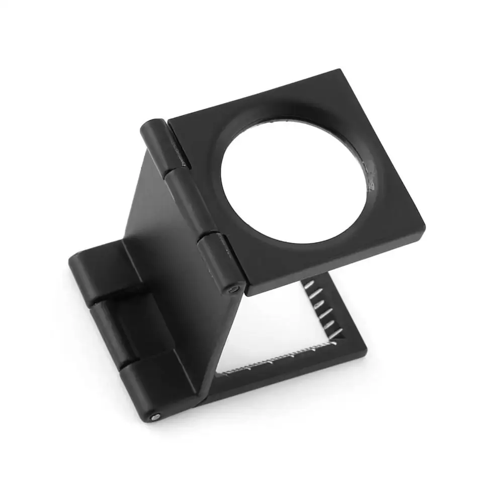 Portable Mini Magnifier Magnifying Glass Reading Durable Pocket Magnifier Compact Black 10X Magnifying Glass Gifts