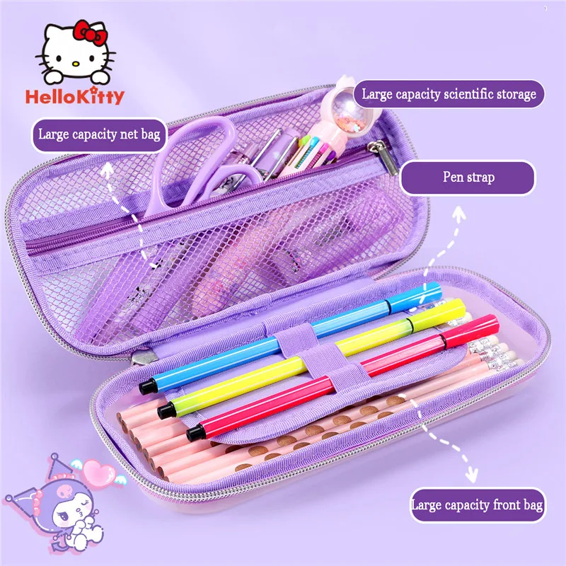 miniso cinnamoroll my melody girls Quicksand pencil case schoolgirl Pen bags student pencil cases pupils grade 1-6 Children gift