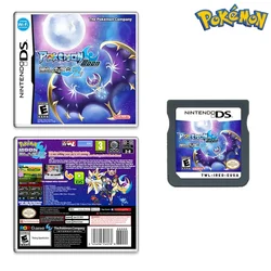 2024 Nowa kartka do gry Pokemon Moon Black 2 Nds z amerykańską angielską nową kartą do gry Easy And Challenge Mode Unlocked National