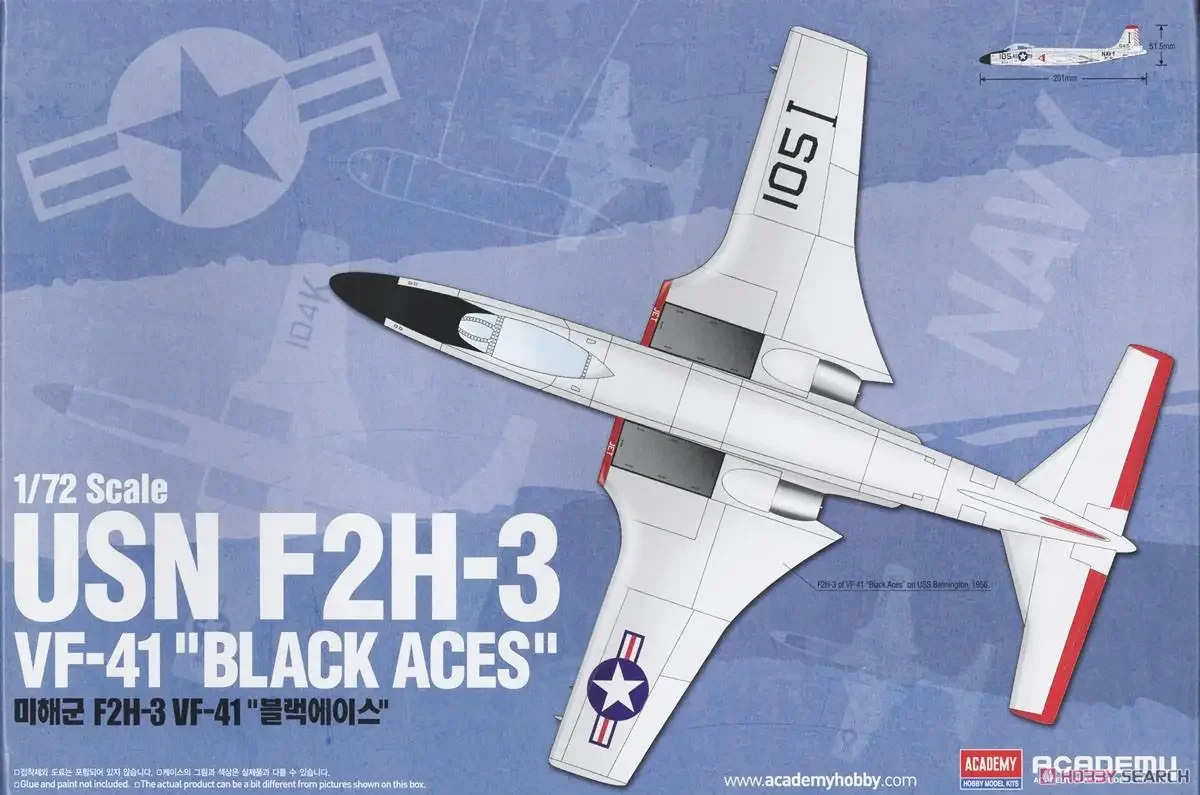 

ACADEMY 12548 1/72 USN F2H-3 VF-41 Набор моделей «Black Aces»