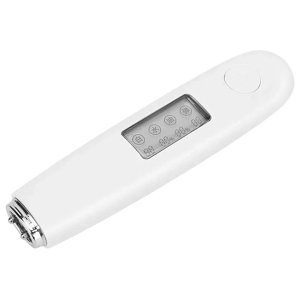 Portable Beauty Instrument Skin Oil Content Moisture Analyzer Face Skin Elasticity Whitening Degree Tester Detector White