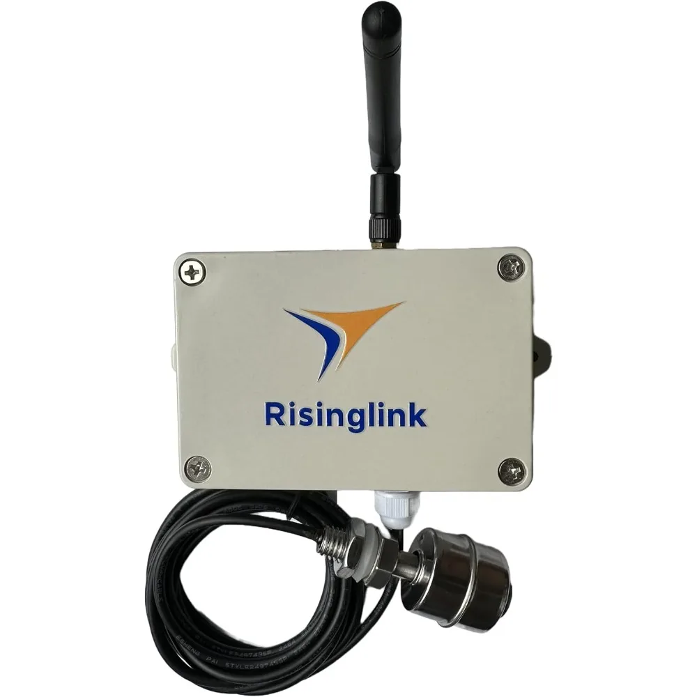 

WiFi Water Level Monitor with Text Email Alerts Battery Powered Indoor Outdoor Use Stainless Steel Float Sensor