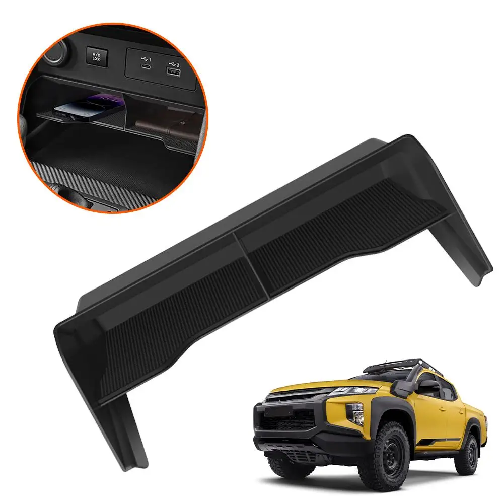 صندوق تخزين التحكم المركزي للسيارة Mitsubishi L200/Triton 24-25 صندوق تخزين متعدد الوظائف مثبت على السيارة
