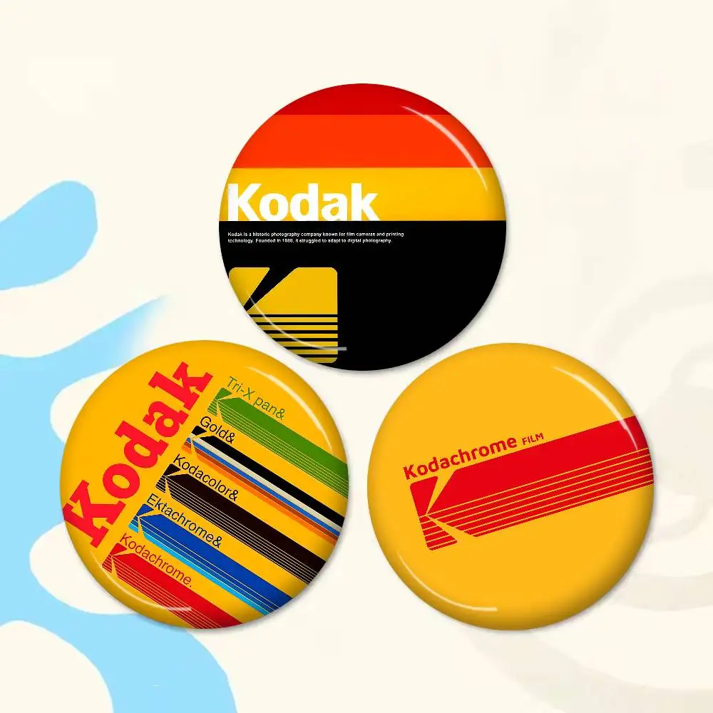 K-KodakS Vintage Brand 58mm Handmade Brooch Cartoon Cosplay Badge on Backpack Jewelry Accessories Gifts