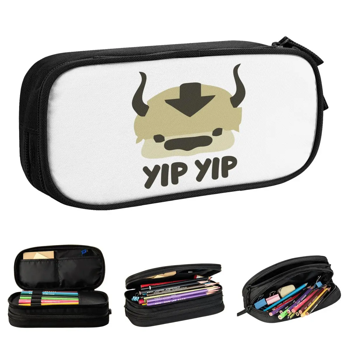 

Yip Yip Appa The Last Airbender аниме пенал пеналы держатель для ручек для студентов большая сумка для хранения офисные канцелярские принадлежности на молнии