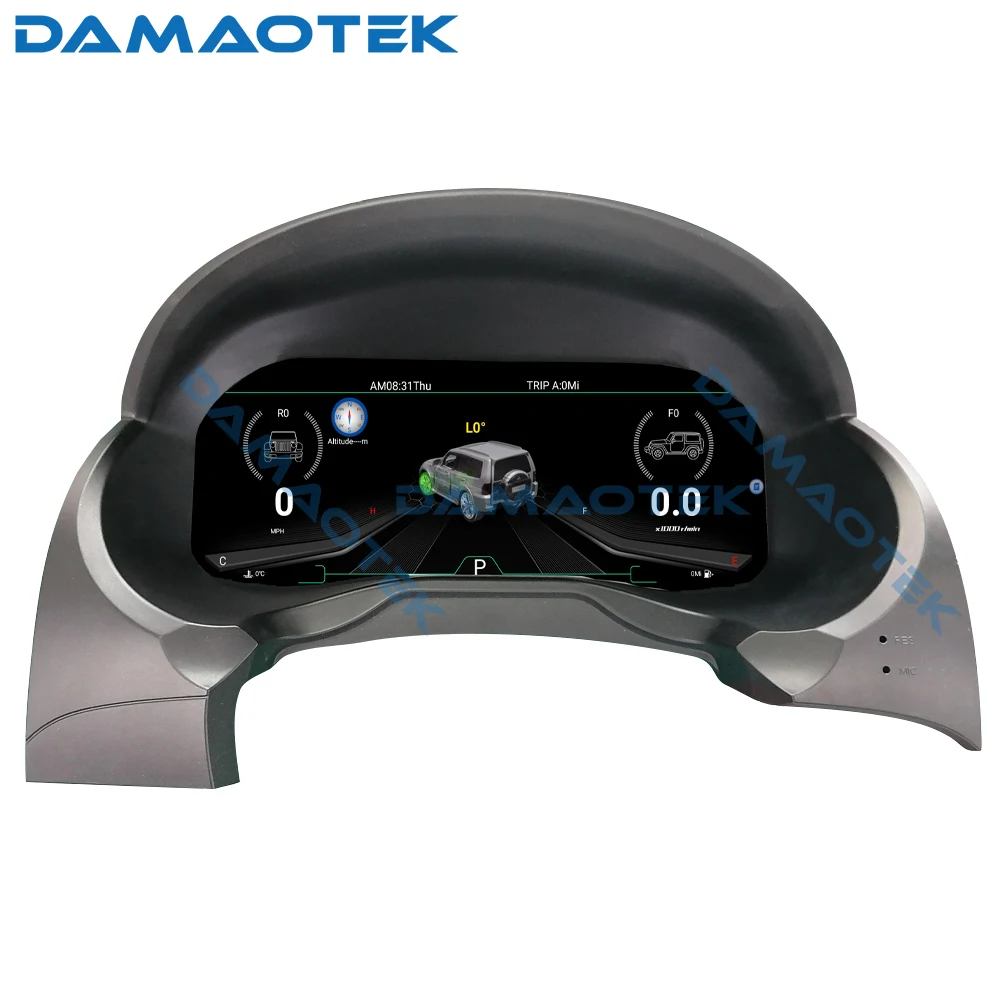 

DamaoTek Linux 12.3" Car LCD Dashboard Panel Digital Cluster Speedometer For Mitsubishi Pajero 2016 - 2018 Virtual Cockpits