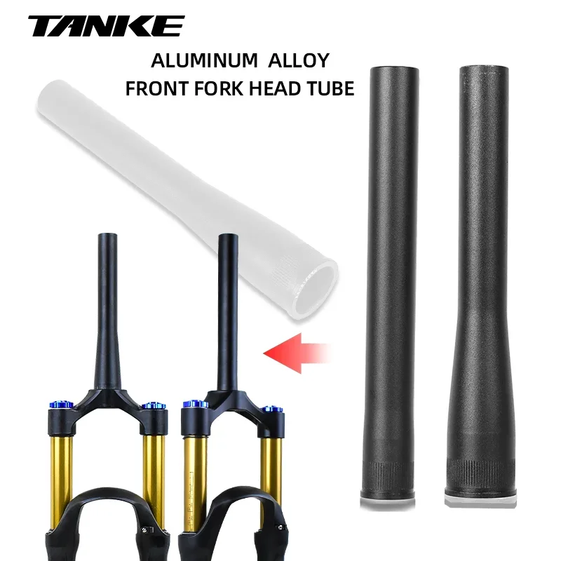 TANKE Aluminum Alloy Mountain Bicycle Front Fork Head Tube Air Front Suspension Straight Tapered standpipe Cycling Accessories