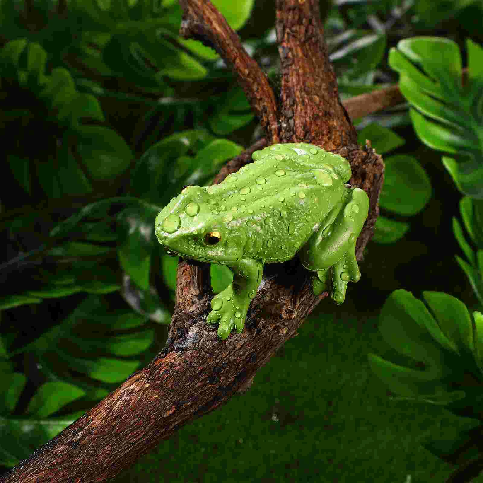 Mini figuras de animales de almacenamiento, juguetes de hadas para niños, lagarto, ranas de plástico, adornos de animales